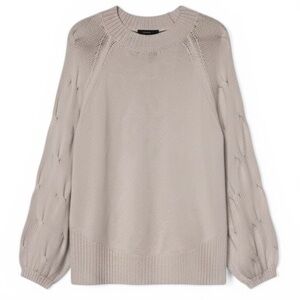 Les Copains Cashmere Crewneck Sweater Lilac Pink Italian Knit EU 44 L